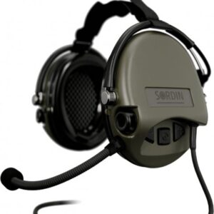 Активні навушники для стрільби Sordin Supreme Mil CC Neckband Green Nexus (з заднім тримачем)