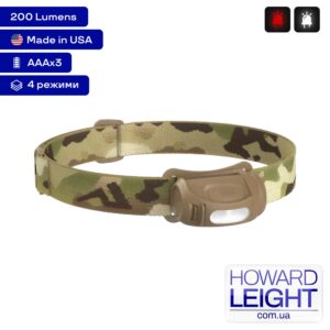 Фонарь налобный Princeton Tec Fred Multicam 200lm