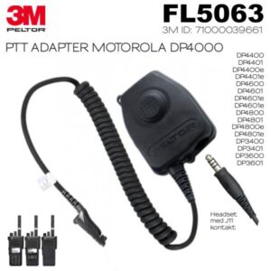 Кнопка PTT PELTOR FL5063 для радиостанций Motorola DP (J11 PELTOR wired)