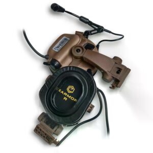 Активные защитные наушники Earmor M32X PLUS (CB) Coyote с гарнитурой и креплением на шлем